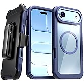 Designed for iPhone 17 Air Case with Belt Clip Holster, Kickstand Slim Cover Compatible with Magsafe Chargers - Phone Case for iPhone 17 Air - Blue