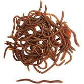 1.6in/3.3/3.9in Fishing Soft Lure Trout Worm Earthworm Bait Lifelike Fake Bloodworm Grub Worm Soft Fishing Lure Baits