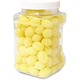 Sanded Lemon Drops Old Fashioned Hard Candy, 1.5 Lbs | Gluten-Free, Comes in Jar, 1.5 Lbs