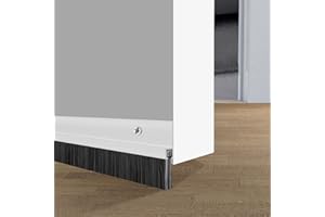 YYGCL Door Draft Stoppers for Bottom of Door, 32” Length Weather Stripping Door Seal, Strong Adhesive Door Sweep for Exterior and Interior Doors（1, Aluminum）