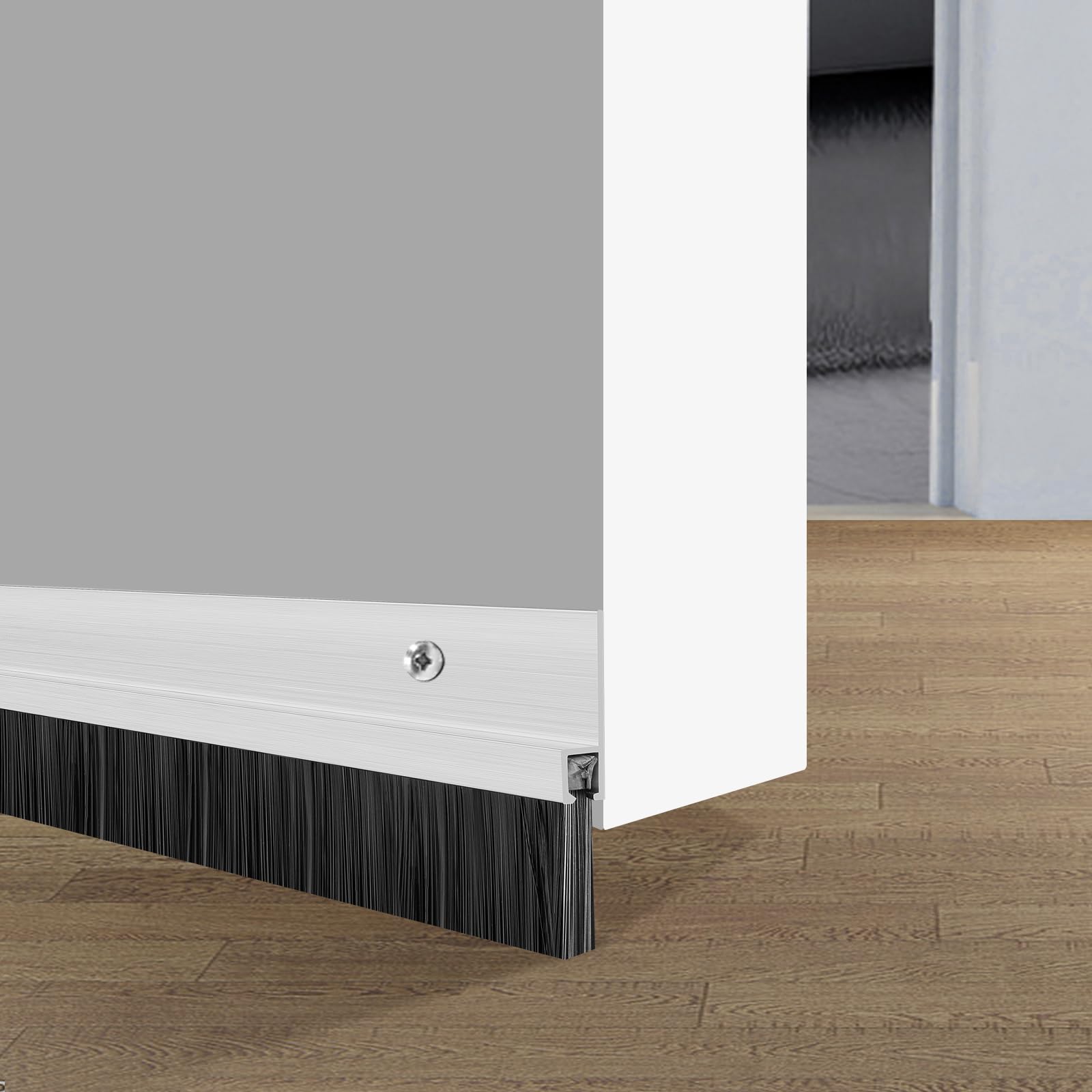 Photo 1 of ***BENT***Aluminum Door Draft Stoppers - 36' Weather Stripping Seal, Strong Adhesive Door Sweep for Exterior & Interior Doors***BENT***