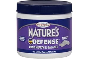 The Pond Guy Nature's Defense Beneficial Bacteria Treatment for Water Gardens, Natural Bio Cleaner & Clarifier, Koi Fish, Plant & Pet Safe, 12 Packets