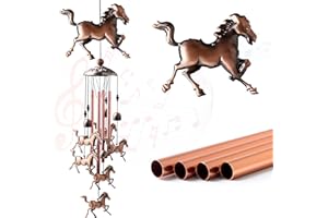SHANGTIANFENG Horse Gifts for Women Mom Gift Wind Chimes for Outside Clearance Copper Windchimes Outdoors Patio Decor House Warming Gifts Outdoor Wind Chimes Garden Decor for Outside Porch Yard Decorations Outdoor