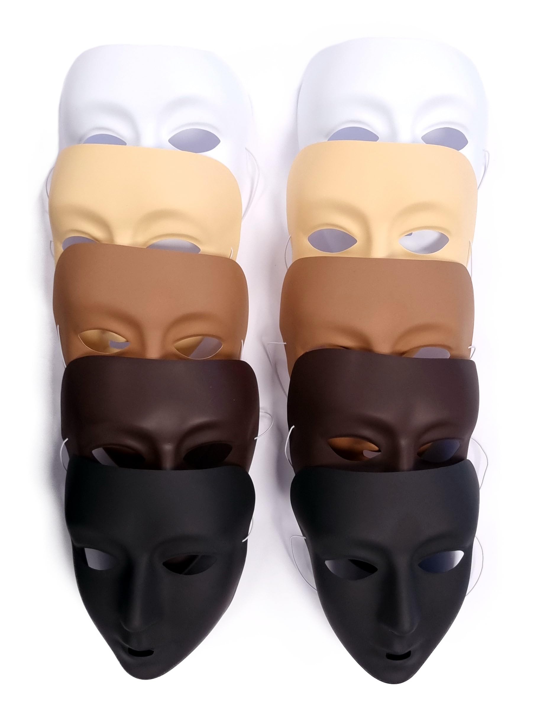 Major Brushes Multicultural Face Masks - Set of 10