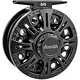 Aventik HVCE Classic III Graphite Large Arbor Fly Reel | Fits 3/4/5/6/7/8wt lines; Graphite large arbor; Polymeric build; Central disc drag with one-way bearing