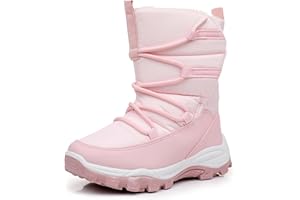 Blikcon Boys Girls Snow Boots Water-Resistant Slip Resistant Warm Winter Shoes (Toddler/Little Kid/Big Kid)