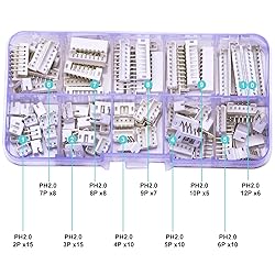 Kidisoii JST Connector Kit, PH2.0 DIP Header Jst