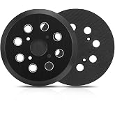 Gnellkoor Orbital Sander Pad Replacement for Ridgid, 2 Pack | 5 Inch 8 Hole Hook and Loop Sand Pad Compatible with Ridgid R2600 R2601 R2611 R8606 Palm Random Orbital Sander OE# 300527002