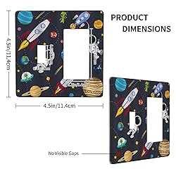 Wpshijia Rocket Planets Astronaut Blue Decorative 2