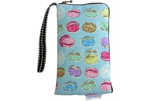 Tainada Women Universal Phone Wristlet Wallet Pouch, Dual Slots Zipper Purse Carry Case Bag for iPhone 15/14, 15/14/13 Pro Max, 15/14 Plus; Samsung S24+, S24, S23, A54；Google Pixel 8 (Macaron Blue)