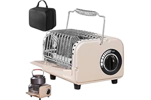 2-in-1 Portable Propane Heater, 1200w Adjsutable Camping Heater with Handle & Storage Bag for Camping Fishing Hiking Hunting