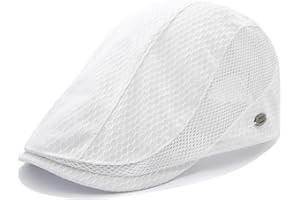 Taidor Mesh Cap Breathable Summer Newsboy Hat Adjustable Beret Ivy Cap Irish Cabbie Driving Fishing Hats