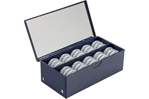 EYEPOCKET Daily Contact Lens Case - Travel Contact Case, Daily Lens Organizer, Flip Top Eye Contacts Carrier for Disposable Lenses & Dailies, Navy