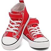 AOVOG Toddler Canvas Shoes Girls High Top Sneakers Little Big Kids Boys Walking Cushioned Shoes Toddler 8-Big Kid 3