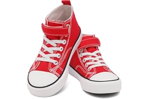 AOVOG Toddler Canvas Shoes Girls High Top Sneakers Little Big Kids Boys Walking Cushioned Shoes Toddler 8-Big Kid 3