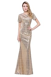 Sparkle Dark Navy Sequins Bridesmaid Dresses Cowl