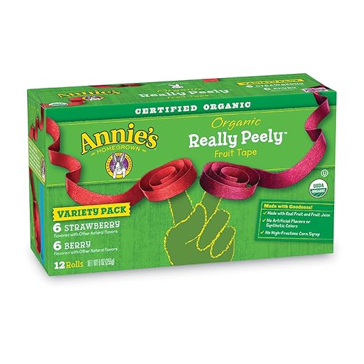 Annie's Strawberry/Berry Organic Really Peely Fruit Tape Variety Pack
