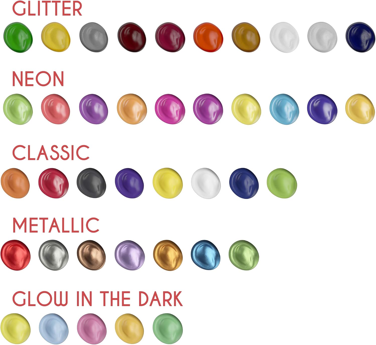 Zenacolor - Tempera Paint for Kids and Toddlers - Set of 40 x 60ml - Matte Color, Neon, Glitter, Fluorescent, Metallic Paints - Paper, Cardboard with Paint Brush, Hand, Finger Paints - Non Toxic: Home Improvement