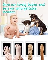 MOXTOYU Baby Footprint Kit Handprint Kit Inkless Pads 4 Frames 6 Cards view 6