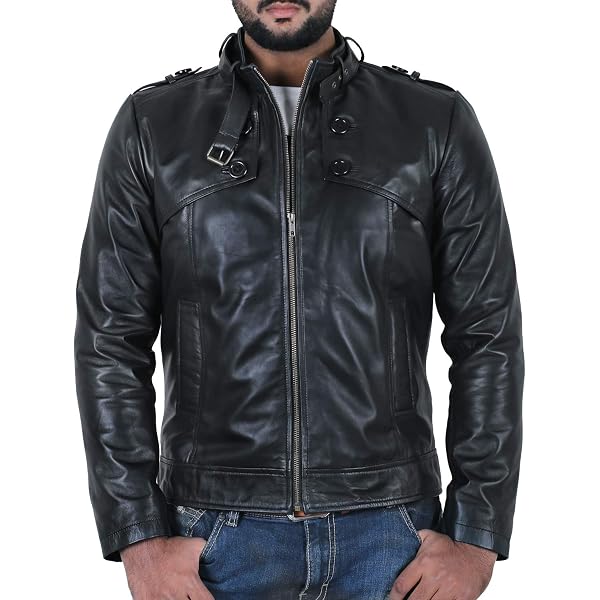 Purchase New! Buffalo Leather Motorcycle Biker Jacket Coat Size 5XL In