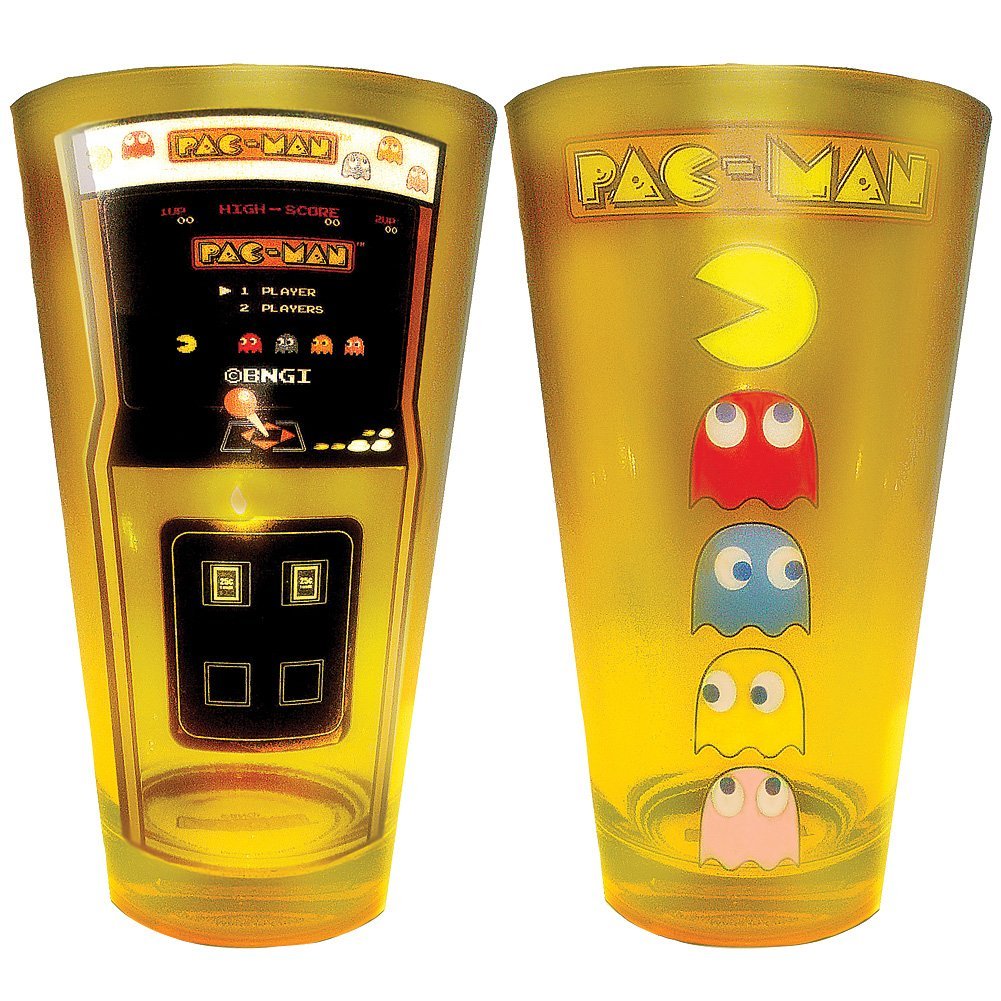 Amazon Com Pac Man Arcade Game Cabinet And Characters Pint Glass