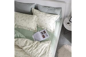 HighBuy 100% Soft Cotton Floral Fitted Sheet Twin Size Deep Pocket with Flower Printed Twin Kids Cooling Bedding Deep Pocket 1 Piece Bed Sheet Comfortable