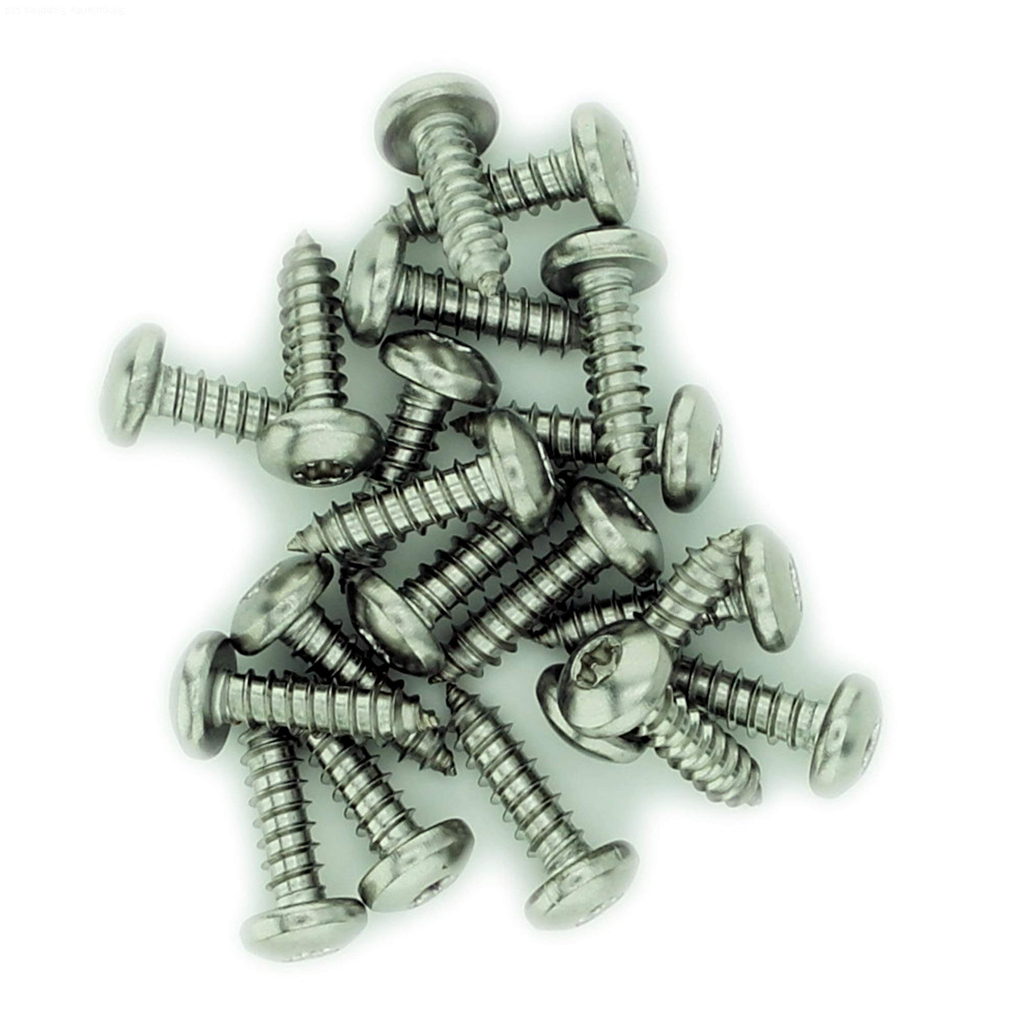 No.7 x 0.625 (3.9mm x 16mm) TX Pan Self-Tapping Screw - Stainless Steel (A2) (Pack of 20)