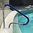 Pool Rail for inground Pools (39x32), 304SS Pool handrail with Nonslip Blue Cover.