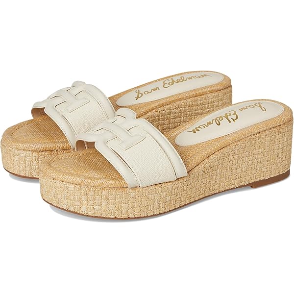 Sam Edelman Trista Champagne Sandalias De Plataforma Con Tacón De Bloque Y Correa Con Hebilla Y Punta Abierta, Beige Bronceado, 5