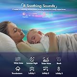 YunLone Aurora Projector Galaxy Star Light with Bluetooth Speaker White Noise view 4