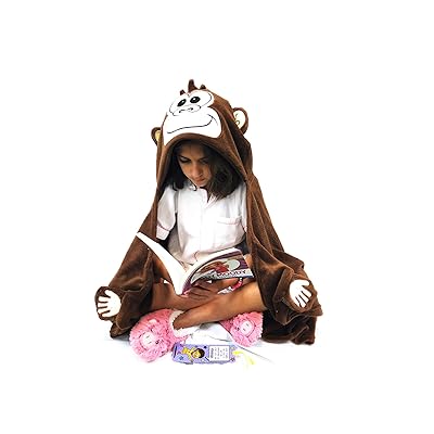 Buy Bright Eyes Blanket Super Soft Blanket For Kids Hooded Blanket Robe Comfy Throw Blanket Brown Monkey Warm Fuzzy Blanket Stuffed Animal Blanket Machine Washable Perfect For