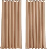 Aspire Homeware Blackout Curtains Beige Eyelet 90x72 2 Panels Thermal</n>