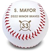 MYETCHEY Personalized Leather Baseball Team Gift | Engraved Baseball Award, Trophy