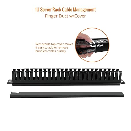 Mua Tecmojo 1U Server Rack Cable Management, Plastic Horizontal Rack ...