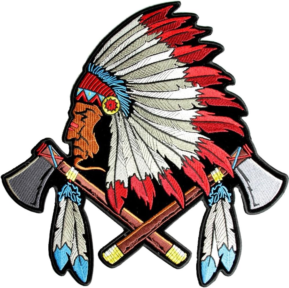 Leather Supreme Native Indian Chief Head Tomahawks