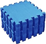 ComFy Mat Interlocking Exercise Mat 20 Tiles 10 mm BLUE Non-Slip