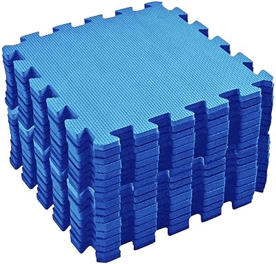 ComFy Mat Interlocking Exercise Mat 20 Tiles 10 mm BLUE Non-Slip