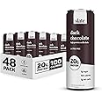 Slate Milk - High Protein Milk Shake - Dark Chocolate - Lactose Free, 20g Protein, 1g Sugar, 100 Calories, 1g Net Carbs, No Added Sugar - Natural, Breakfast Boost, Post Workout - 11 fl oz, 48 Cans