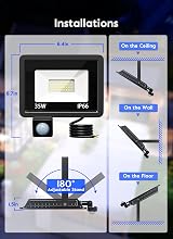 Brightown 35W 3000LM LED Motion Sensor Security Light IP66 Waterproof Outdoor view 5