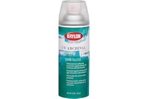 Krylon K01375000 Gallery Series UV Archival Varnish Aerosol Spray, Gloss, 11 Ounce