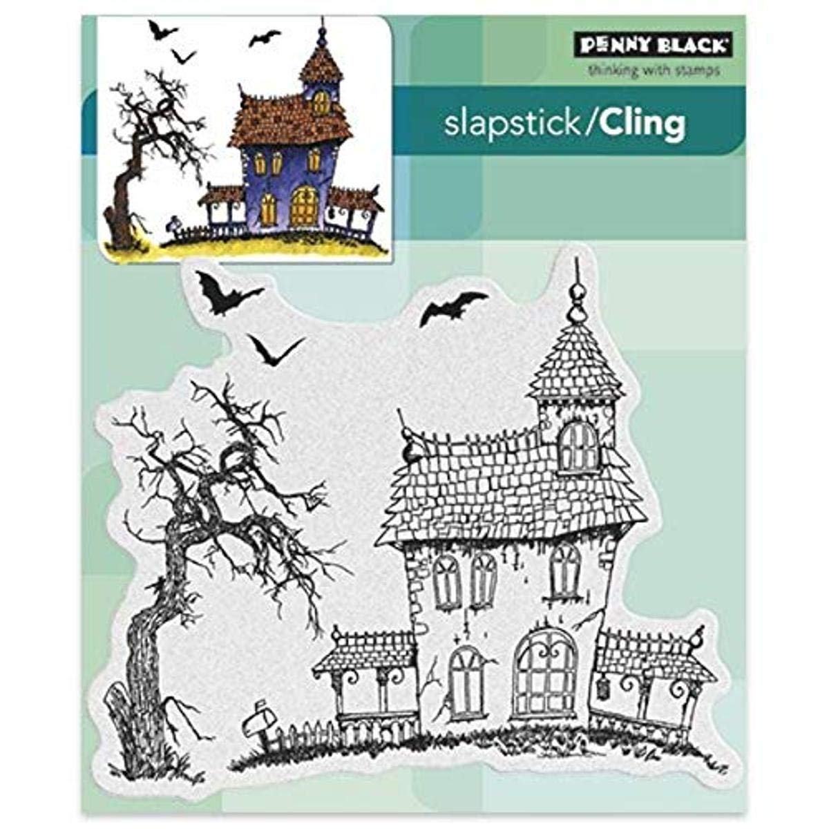 Penny Black Penny Black Cling Stamp 5-inch x 7-inch Dark House, Acrylic, Multicolour