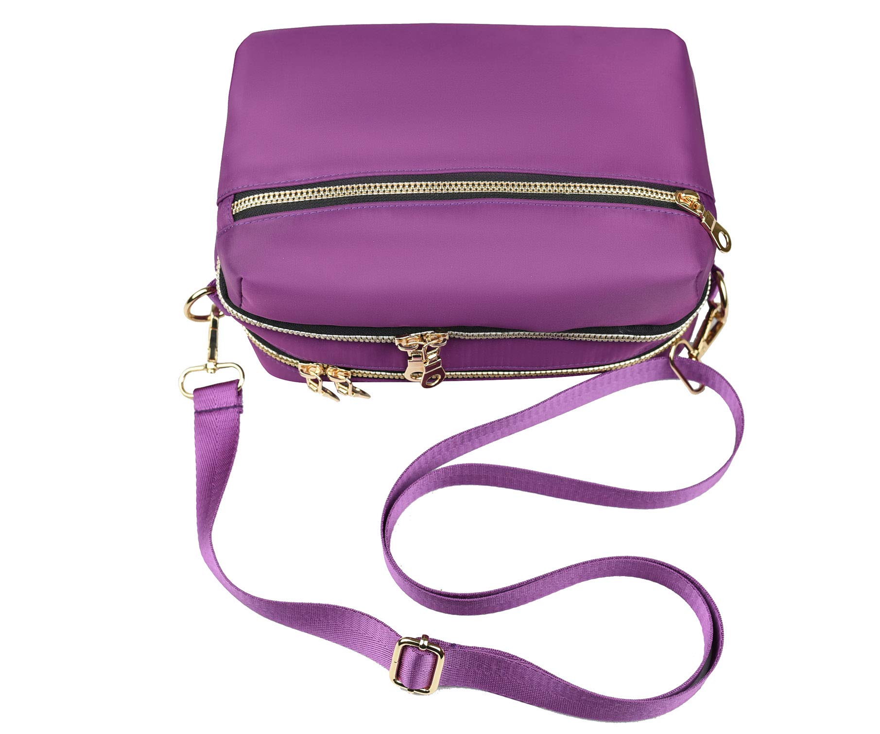 YANAIER Women Crossbody Bag, Casual Multi Pocket Handbag Purse Small Cellphone Pouch Purse Wallet Shoulder Bag for Ladies Girls Purple