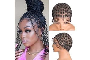 Suntefic Braided Wig Cap With Baby Hair Crochet Wig Cap For Crochet Braids Hair Glueless Double Full Hd Lace Wig Caps For Black Women (Human Baby Hair-125)