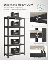 SONGMICS Set of 2 Shelving Units 40 x 90 x 180 cm 875 kg Load Greige/Black view 3
