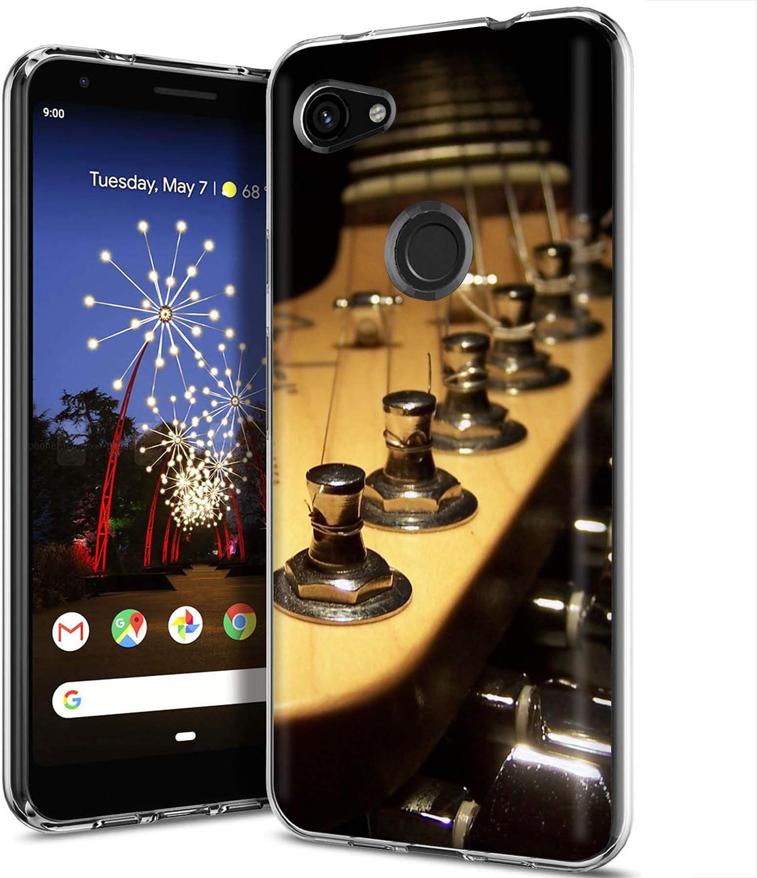 MOBIFLARE Slim Case for Google Pixel3A / Pixel 3A, Not for Pixel 3 / Pixel 3A XL/Pixel 3XL, Fender Guitar Fret Design Light, Flexible, Corner Protection