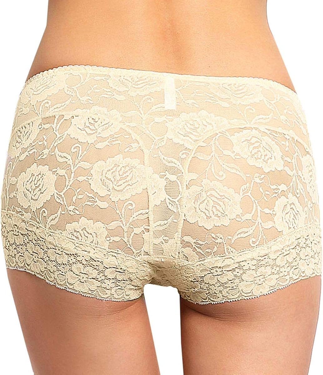 Eve's temptation Lily Women's High Waist Lace Panties Underwear Seamless Slimming Full Coverage Brief at  Women’s Clothing store
