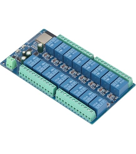 Jeanoko R223C16 Module Relais 16 Canaux RS232 DB9 - Contrôle Intelligent Industriel