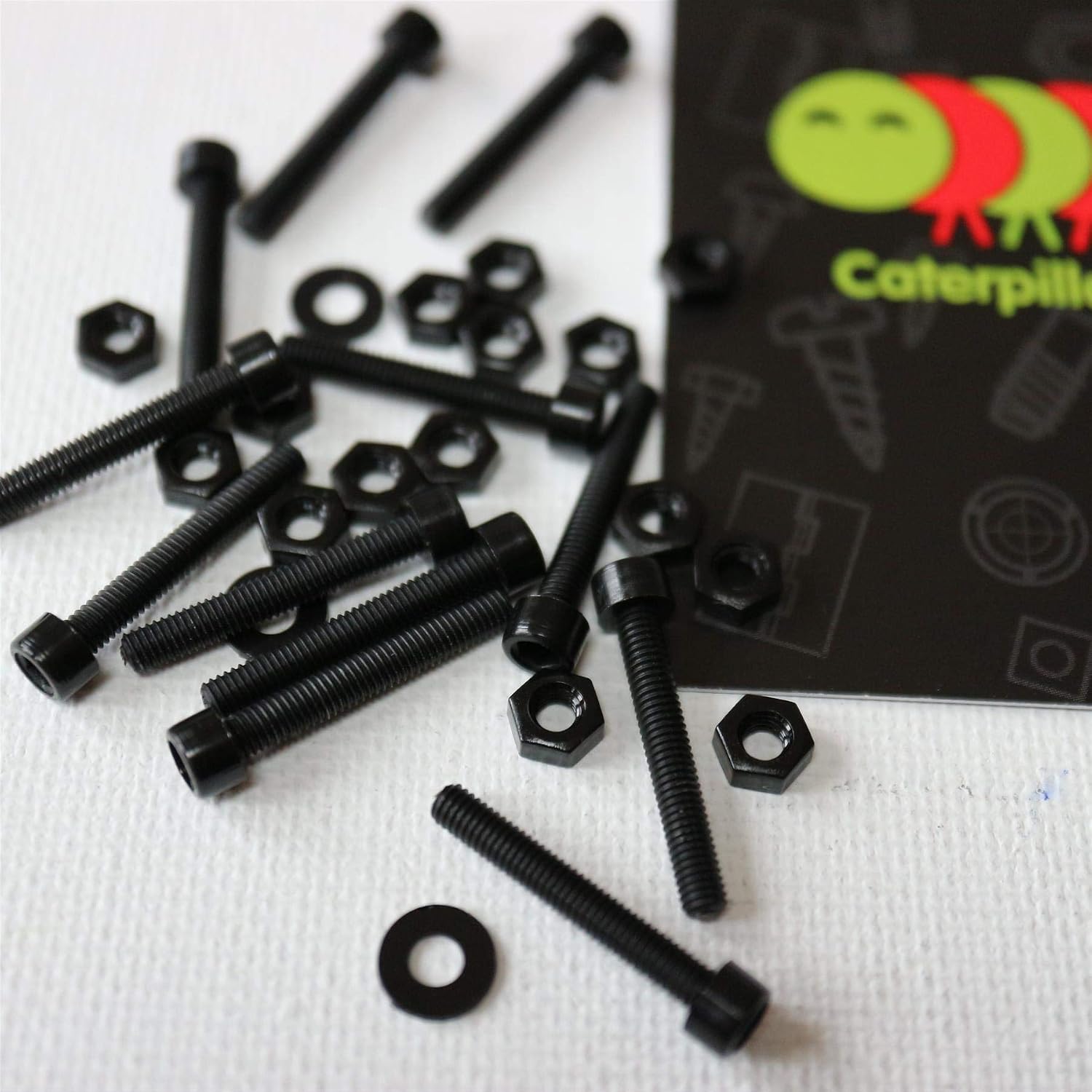 50 x Black Nylon Socket Head, Plastic Machine Screws, M3 x 20mm, Plastic Bolts, Nuts & Washers - Image 3