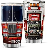CUBICER Firefighter Coffee Tumbler Tumblers 20 Oz Firefighters Mugs Double Walled Stainless Mug Travel Cup Gifts For Adults Teens Men Him On Retirement Fathers Day Birthday Party