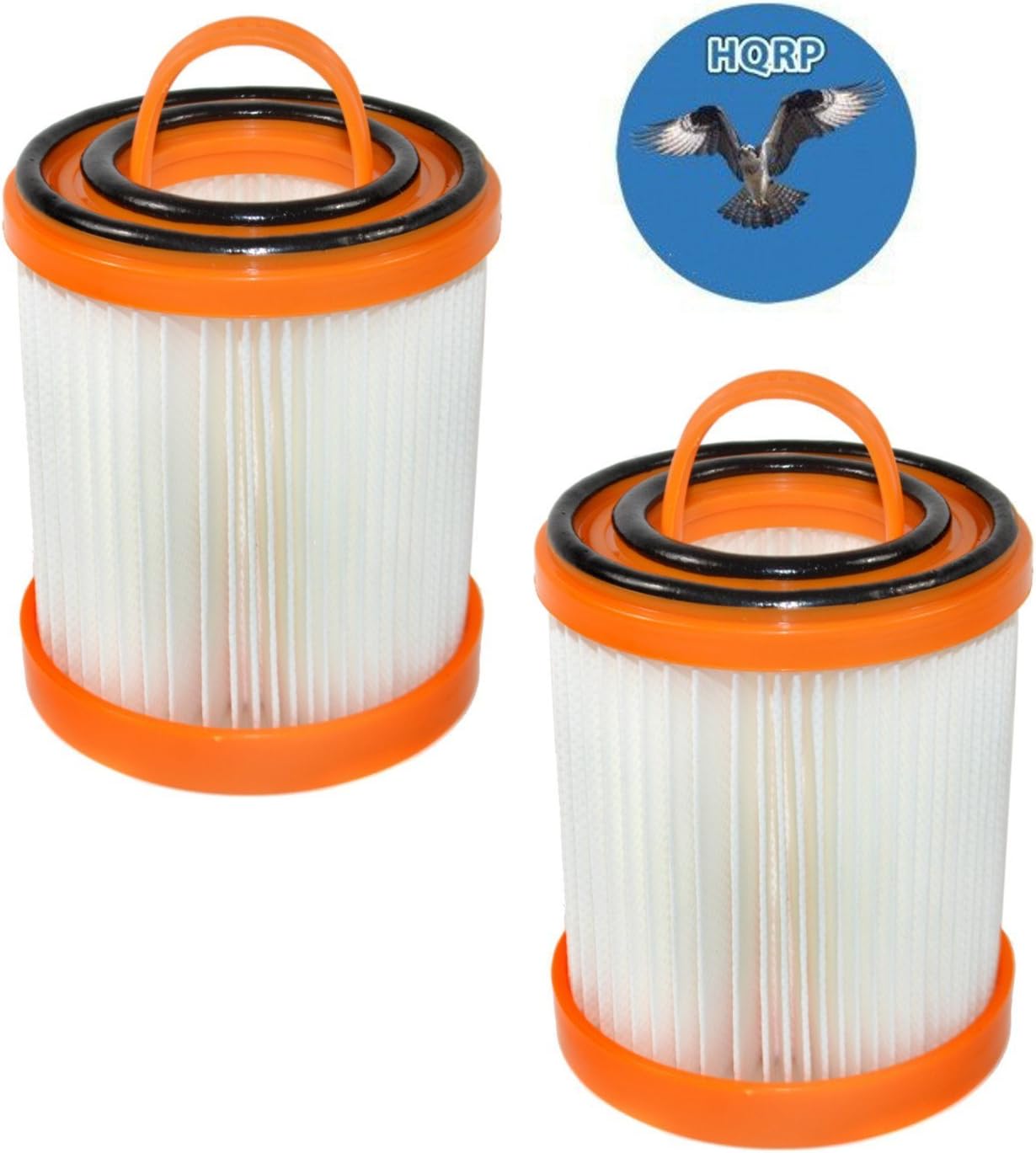 HQRP 2-Pack Dust Cup Filter for Eureka 5843AV, 5843AZ, 5840A, 5840AV, 5841A, 5841AS, 5841AV, 5841BV, 5841BS, 5842A, 5842AV Litespeed Whirlwind Bagless Vacuum Cleaners Coaster